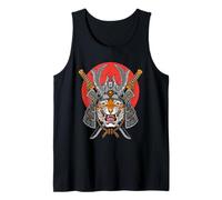 Samurai Tiger Warrior Vintage Red Sun Japanese Samurai Lover Tank Top