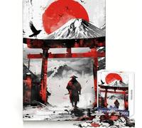 Samurai Torii Gate Fuji 1000 Piece Jigsaw Puzzles for Adults Teenagers Recall Build Slow Enjoy Exact Cut Art Collectible (38x52cm)