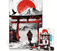 Samurai Torii Gate Fuji Puzzle for Teenagers 1000 Pieces Smart Reason Toy Stress Release Sharp Edge Birthday Gift (50x75cm)