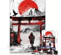 Samurai Torii Gate Fuji Puzzle for Teenagers 1000 Pieces Smart Reason Toy Stress Release Sharp Edge Birthday Gift (50x75cm)