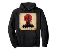 Samurai Totem Warrior Dark Japanese Mythology Tribal Katana Pullover Hoodie