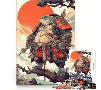 Samurai Turtle Jigsaw Puzzles for Adults1000 Piece Mind Game Toy Anxiety Relief Neat Cut Art Collectible (38x26cm)