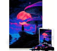 Samurai Under A Pink Moon Adult Jigsaw Puzzle1000 Pieces Brain Teaser Mental Relax Pattern Assembly Santa Wish Item (38x52cm)
