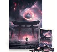 Samurai Under Crimson Sky 1000 Piece Jigsaw Puzzles for Teenagers Intellect Toy Family Time Quality Cut Unique Gift (38x52cm)