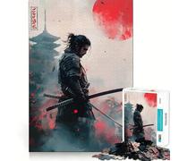 Samurai Under Red Moon 1000 Piece Jigsaws for Teenagers Puzzle Mental Toy Peaceful Time Premium Cut Artistic Gift (50x75cm)