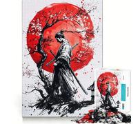 Samurai Under Red Moon 1000 Piece Jigsaws for Teenagers Puzzle Reason Skill Toy Mental Relax Exact Cut (38x52cm)