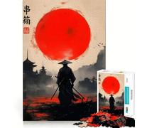 Samurai Under The Red Sun Jigsaw Puzzles 1000 Piece for Teenagers Enhance Recall Relax Time Exact Edge Creative Gift (38x26cm)