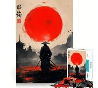 Samurai Under The Red Sun Teenager Jigsaw Puzzles 1000 Pieces Mind Puzzle Casual Relax Image Assembly Heartfelt Gift (50x75cm)
