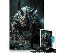 Samurai Versus The Armored Beast 1000 Piece Jigsaw Puzzles for Adults Improve Memory Anxiety Relief Sharp Edge Wall Art Decor (38x52cm)