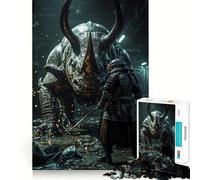 Samurai Versus The Armored Beast 1000 Piece Jigsaw Puzzles for Adults Jigsaw Think Toy Home Enjoy Fine Cut Santa Wish Gift (50x75cm)