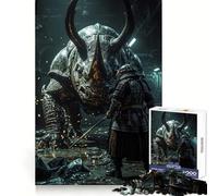 Samurai Versus The Armored Beast 1000 Piece Jigsaw Puzzles for Adults Jigsaw Think Toy Home Enjoy Fine Cut Santa Wish Gift (50x75cm)