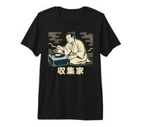 Samurai Vinyl Collector Record Player DJ Premium T-Shirt