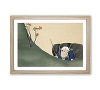 Samurai Vol.1 by Kamisaka Sekka Framed Print | A2 Oak Framed Wall Art | Ready to Hang | Modern Nature Picture | Living Room Bedroom Lounge Office