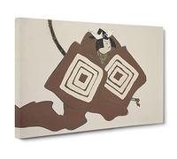 Samurai Vol.2 By Kamisaka Sekka Asian Painting Canvas Print | Gallery Wrapped 30mm Frame Wall Art | 24x16 inches | Ready to Hang | Asian Picture | Living Room Bedroom Lounge Office