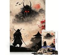 Samurai Vs Demon 1000 Piece Jigsaw Puzzles for Adults Improve Memory Anxiety Relief Sharp Edge Wall Art Decor (50x75cm)