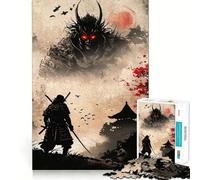 Samurai Vs Demon 1000 Piece Jigsaw Puzzles for Adults Smart Reason Toy Quiet Fun Smooth Edge Festival Gift (38x26cm)