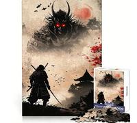 Samurai Vs Demon 1000 Piece Jigsaw Puzzles for Adults Smart Reason Toy Quiet Fun Smooth Edge Festival Gift (38x26cm)