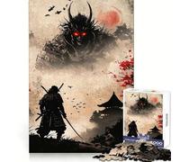 Samurai Vs Demon Adult Jigsaw Puzzles 1000 Pieces Brain Workout Toy Casual Relax Image Assembly Artistic Gift (38x52cm)