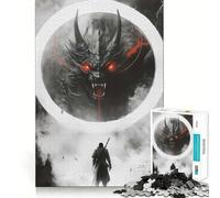 Samurai Vs. Dragon 1000 Piece Jigsaw Puzzles for Adults Smart Reason Toy Quiet Fun Smooth Edge Festival Gift (38x52cm)
