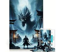 Samurai Vs Dragon 1000 Piece Jigsaw Puzzles for Teenagers Strong Logic Toy Calm Escape Clear Edge Birthday Gift (38x52cm)
