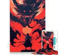 Samurai Vs. Dragon Jigsaw Puzzles 1000 Piece for Adults Strengthen Recall Leisure Fun Quality Edge Elegant Gift (38x52cm)
