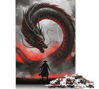 Samurai Vs Dragon Puzzles 1000 Pieces Wooden Puzzles Wood Puzzle Jigsaws For Adults Teenagers Teenager Man Woman Gift 1000pcs (75x50cm)