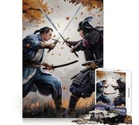 Samurai Vs. Swordsman 1000 Piece Jigsaw Puzzles for Teenagers Strong Logic Toy Calm Escape Clear Edge Birthday Gift (38x52cm)