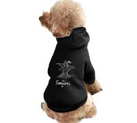 Samurai Warm Dog Hooded Sweatshirt with Hat Soft Pet Pullover Clothes for Small Medium Large Pets