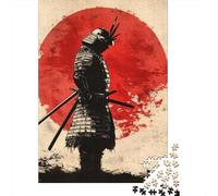 Samurai Warrior 1000 Piece Premium Cardboard Japanese Art Style Puzzle Bundle, Educational Challenge Adults, Stress Relief, Gift & Family Activity 52x38cm/1000pcs