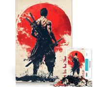 Samurai Warrior 1000 Pieces Jigsaw Puzzles for Teenagers Solid Logic Toy Peaceful Fun Precision Cut Amazing Present (38x52cm)