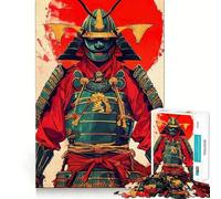 Samurai Warrior Armor Sun 1000 Pieces Jigsaw Puzzles for Adults Memory Boost Home Pastime Image Assembly Wall Art Decor (38x52cm)