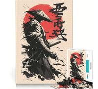 Samurai Warrior Art 1000 Piece Jigsaw Puzzles for Teenagers Jigsaw Think Toy Together Fun Sharp Cut Art Collectible (38x26cm)
