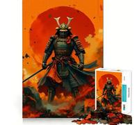 Samurai Warrior Art 1000 Piece Jigsaws for Adults Puzzle Strengthen Recall Stress Relief Quality Edge Bday Surprise (38x26cm)