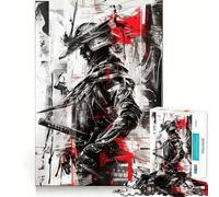 Samurai Warrior Art Print 1000 Piece Jigsaws for Teenagers Puzzle Reason Skill Toy Mental Relax Exact Cut (38x26cm)
