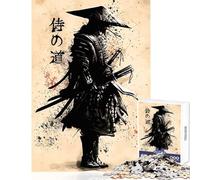 Samurai Warrior Art Print Jigsaw for Teenagers 1000 Pieces Improve Mental Performance Effectively Gentle Relaxing Leisure Game (50X75cm)