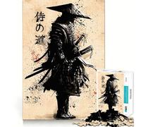 Samurai Warrior Art Print Jigsaw Puzzles for Adults1000 Pieces Clear Logic Toy Leisure Time Perfect Cut Creative Gift (38x26cm)