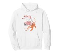 Samurai Warrior Battling Tiger Ukiyo-e Print Pullover Hoodie