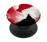 Samurai Warrior Dragon Japanese InkArt Men Meditation PopSockets Adhesive PopGrip