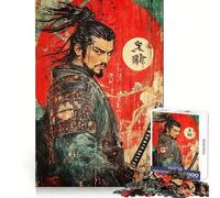 Samurai Warrior Graffiti Artwork 1000 Piece Jigsaw Puzzle for Teenagers Strengthen Recall Peaceful Fun Quality Edge (50x75cm)