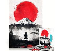 Samurai Warrior Graffiti Artwork 1000 Piece Jigsaw Puzzles for Adults Jigsaw Recall Boost Mental Relax Smooth Cut Birthday Gift (50x75cm)
