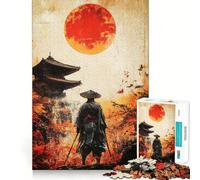 Samurai Warrior Graffiti Artwork Hard Jigsaw Puzzle for Adults 1000 Pieces Recall Boost Quiet Calm Smooth Cut Classic Gift (38x52cm)