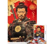 Samurai Warrior Graffiti Artwork Jigsaw 1000 Pieces for Teenagers Improve Overall Mental Performance Mindful Soothing Leisure Game (38x26cm)