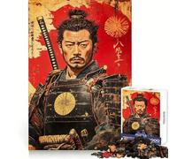 Samurai Warrior Graffiti Artwork Jigsaw Puzzle 1000 Piece for Teenagers Logic Sense Toy Calm Pastime Smooth Edge Premium Gift (50x75cm)