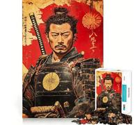 Samurai Warrior Graffiti Artwork Jigsaw Puzzle 1000 Piece for Teenagers Logic Sense Toy Calm Pastime Smooth Edge Premium Gift (50x75cm)
