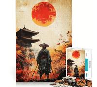Samurai Warrior Graffiti Artwork Jigsaw Puzzle 1000 Piece for Teenagers Logic Sense Toy Calm Pastime Smooth Edge Premium Gift (50x75cm)
