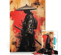 Samurai Warrior Graffiti Artwork Jigsaw Puzzles 1000 Piece for Adults Think Smart Toy Together Fun Accurate Cut Art Display (50x75cm)