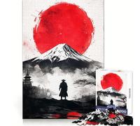 Samurai Warrior Graffiti Artwork Jigsaw Puzzles 1000 Piece for Teenagers Strong Logic Toy Mental Relax Clear Edge Stylish Gift (38x52cm)