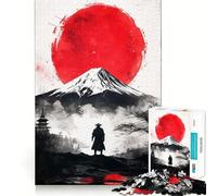 Samurai Warrior Graffiti Artwork Jigsaw Puzzles 1000 Piece for Teenagers Strong Logic Toy Mental Relax Clear Edge Stylish Gift (38x52cm)