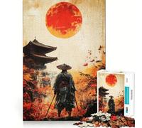 Samurai Warrior Graffiti Artwork Jigsaw Puzzles 1000 Pieces for Adults Strengthen Recall Calm Mind Quality Edge Warm Surprise (38x26cm)