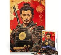 Samurai Warrior Graffiti Artwork Jigsaw Puzzles 1000 Pieces for Teenagers Logic Train Toy Leisure Fun Smooth Cut (38x52cm)